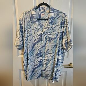 Levi's Blue and White Swirl Shirt